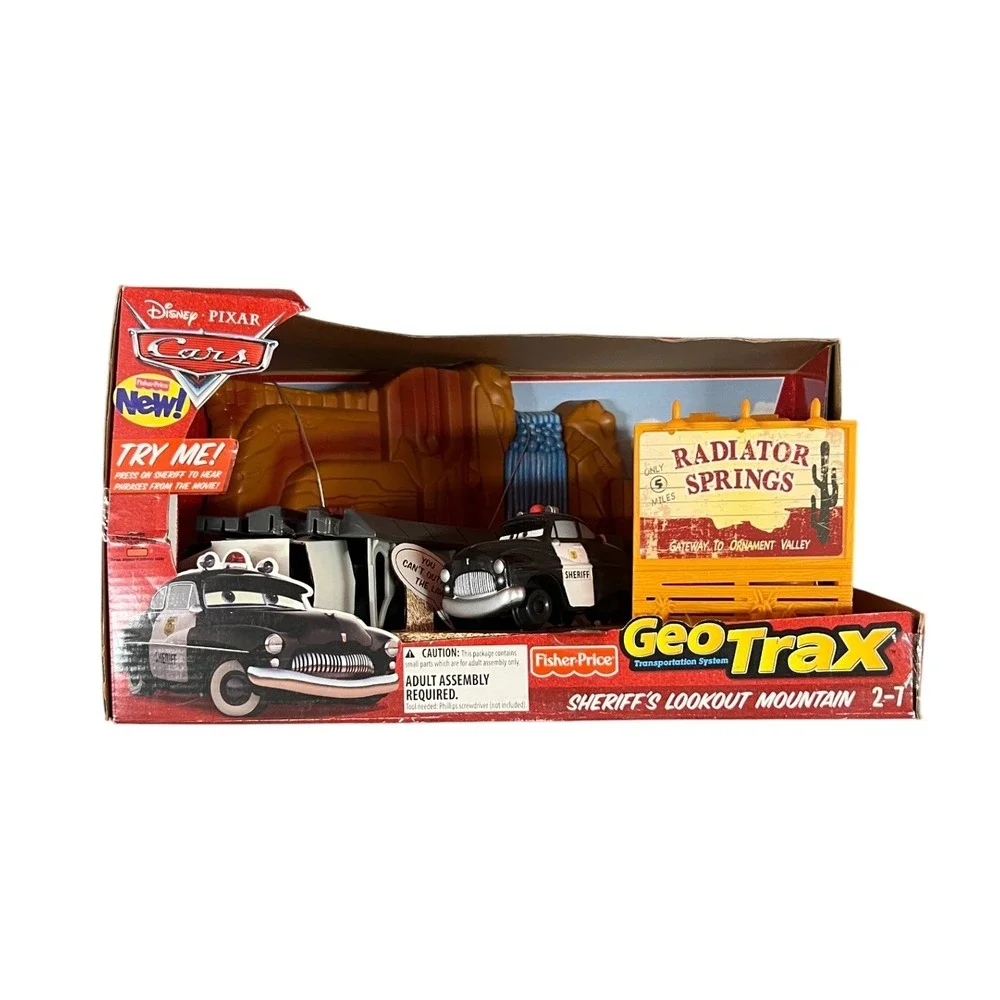 GeoTrax Pixar Cars Sheriffs Lookout Mountain Disney Fisher-Price New